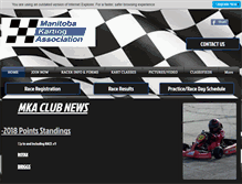 Tablet Screenshot of manitobakarting.ca
